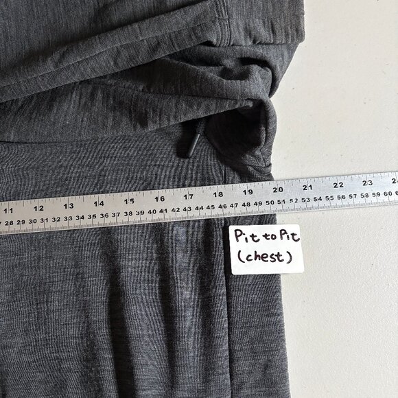 Icebreaker Merino Wool Blend Full Zip Hoodie Sweatshirt - Men's Size M - Gray - Picture 8 of 10